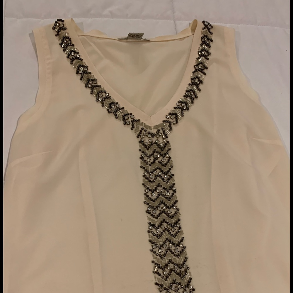 Sleeveless beaded top